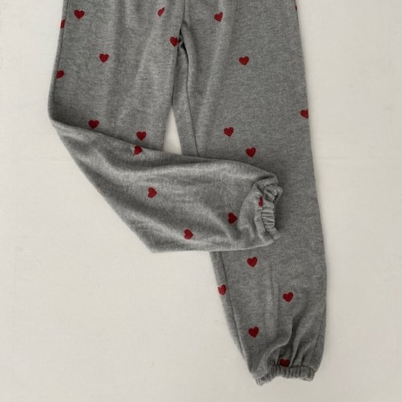 Chaser Love Red Heart Knit Slouchy Pants - Picture 5 of 5